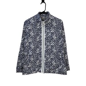 Talbots Women's Printed Fleece Full Zip Jacket - MP